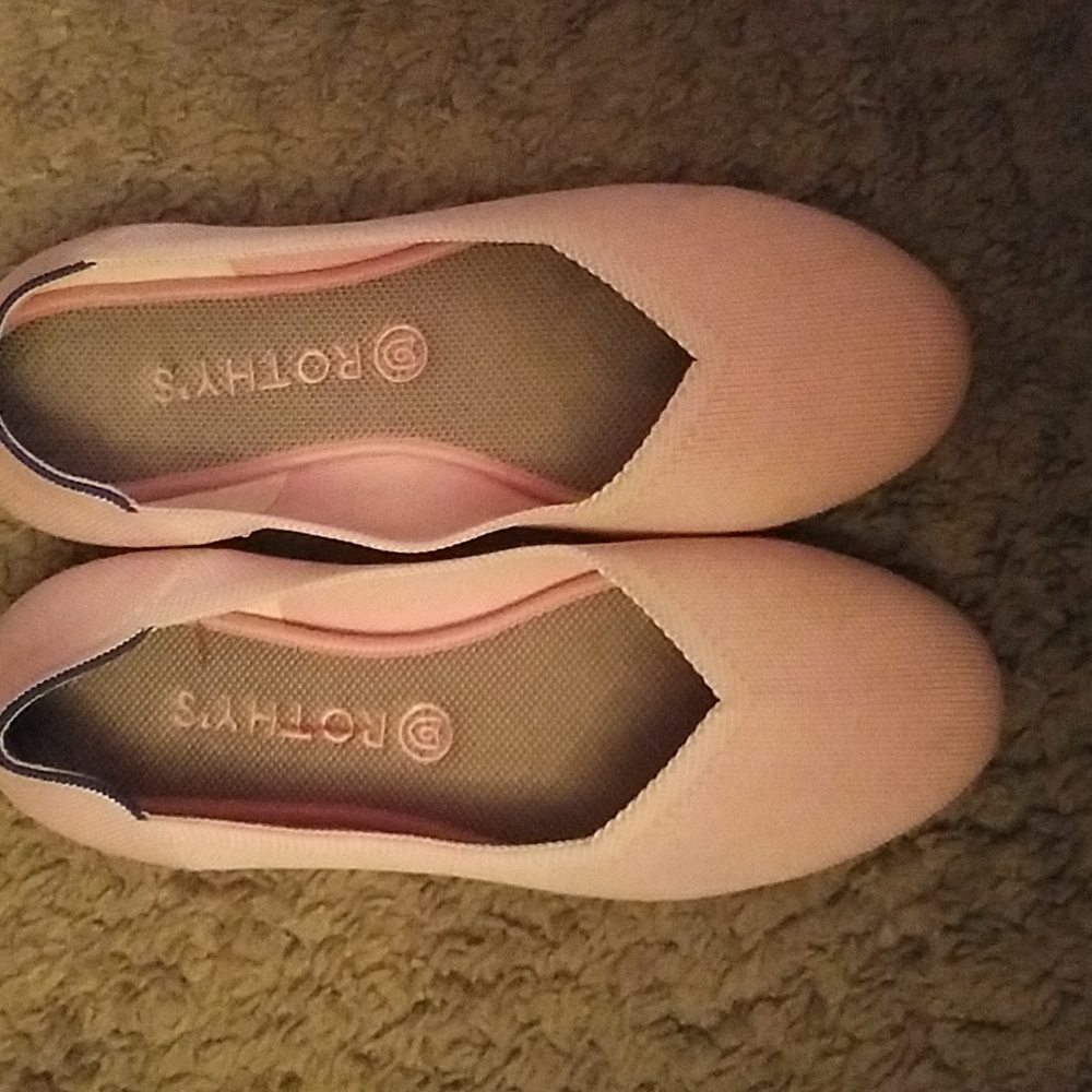 Rothys pink round toe flats